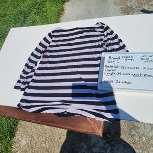 Striped Stretchy Long Sleeve T-shirt